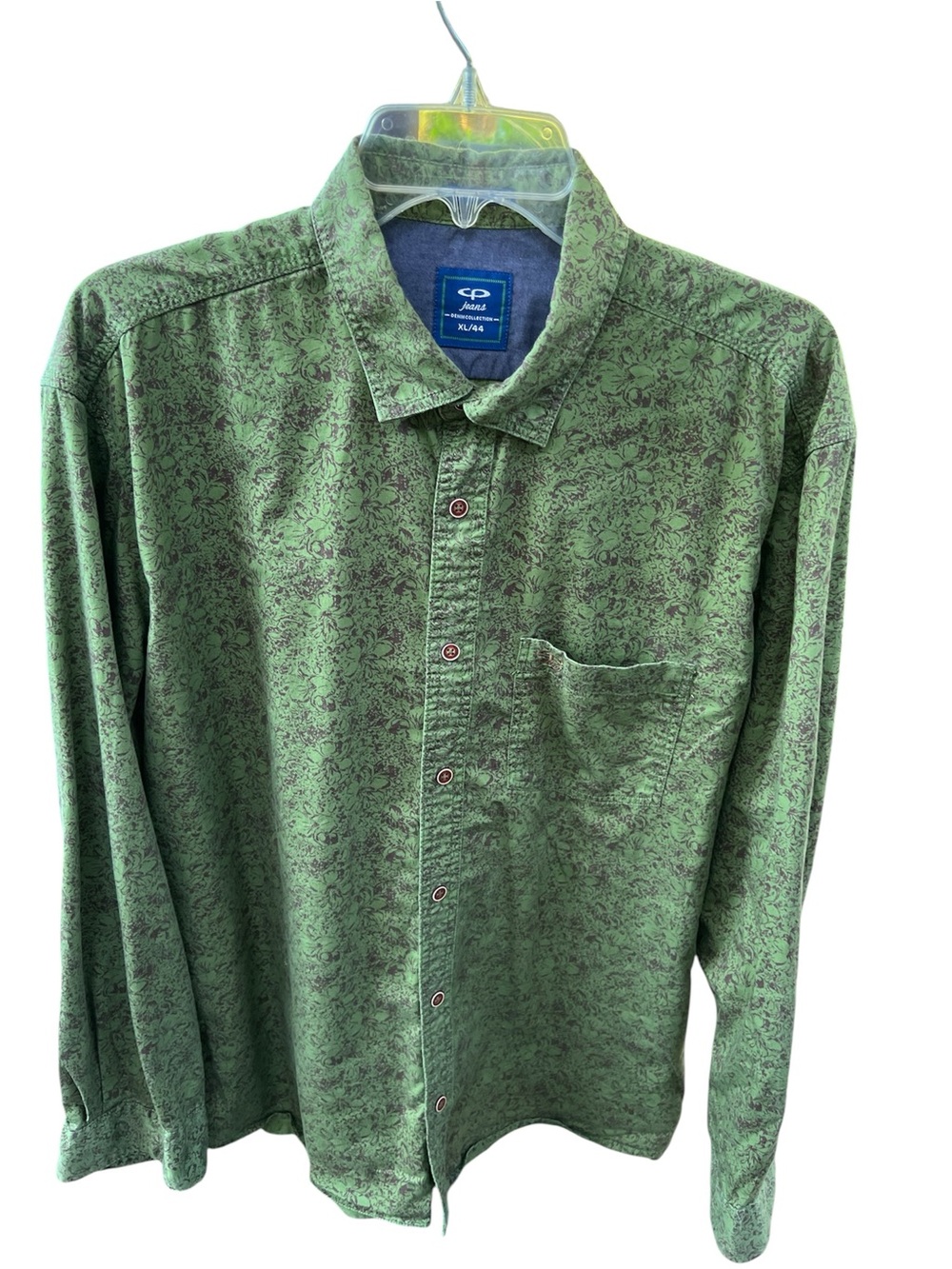 C.P. Company Men's Green Floral-Print Button Down Shirt